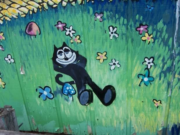 Photograph of Penny Lane's Mural Springfield Illinois Felix The Cat