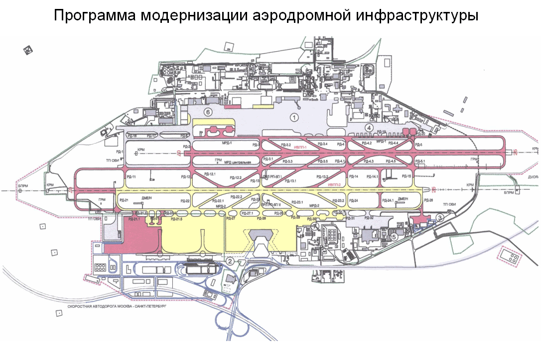 Схема аэродрома шереметьево