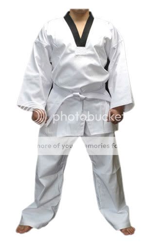 Taekwondo Suit White Martial Arts Uniform Free Belt B