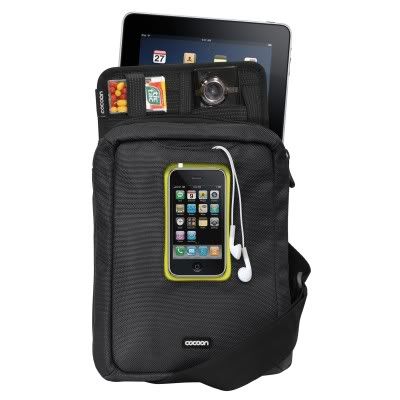 Cocoon CGB150 Black Gramercy Messenger Sling iPad Case w/ Grid It 