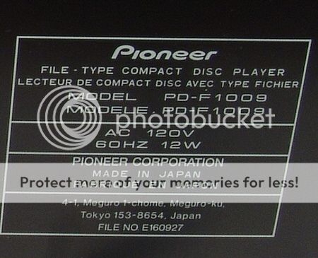 Pioneer PD F1009 301 Disc CD Player / Changer 012562497068  