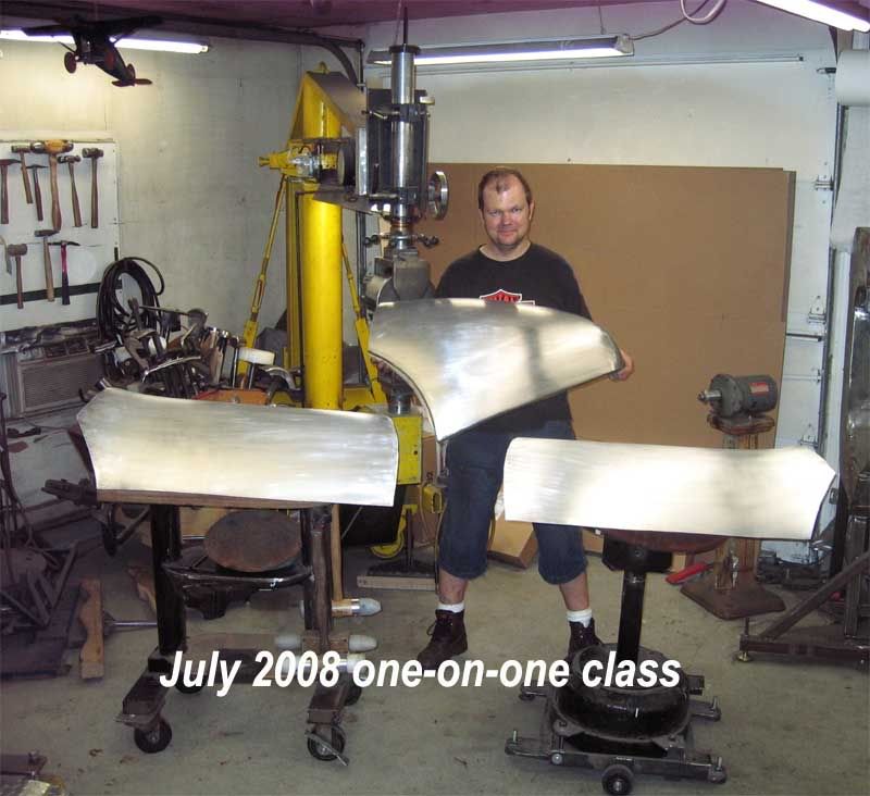 Sheet Metal Shaping Class for English Wheel, metal art, tig welder 