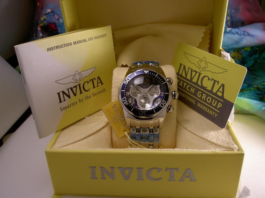 Invicta SS Diver Lupah Bracelet Chrono 3210  