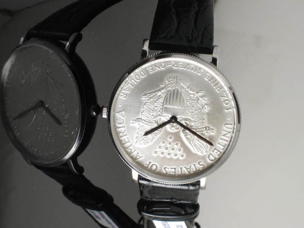 croton 2007 american eagle silver coin watch