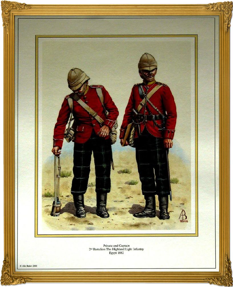 British signed Military Print Highland Light Infantry | eBay