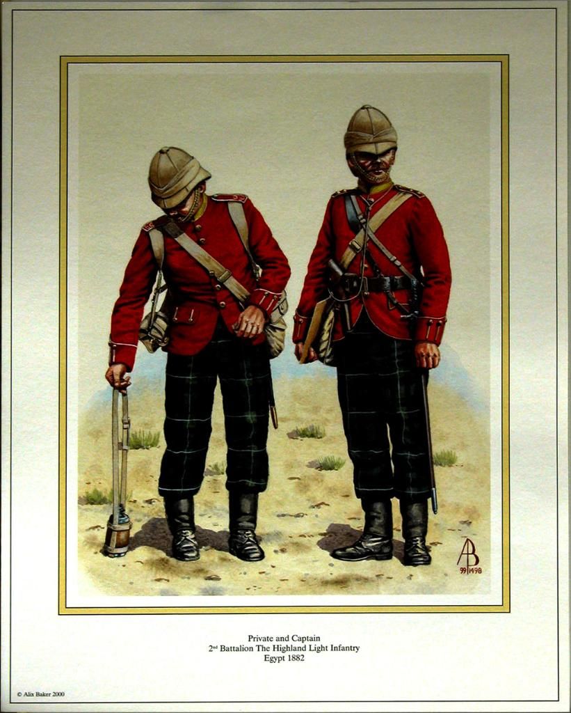 British signed Military Print Highland Light Infantry | eBay