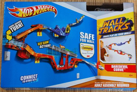 Hot Wheel Wall Tracks Daredevil Curve Connect to Starter Set Safe for